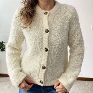 TALBOTS Fuzzy Knit Cardigan